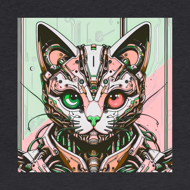 Cyborg Cat by Cyber Prints